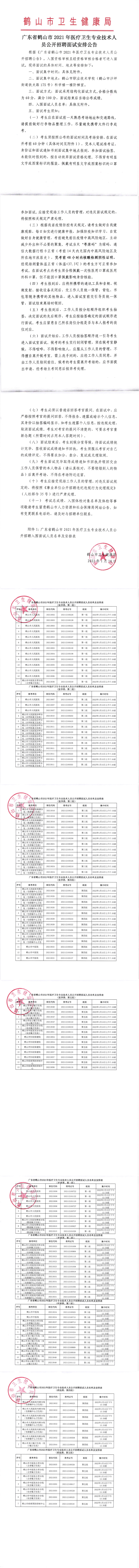 廣東省鶴山市2021年醫(yī)療衛(wèi)生專業(yè)技術人員公開招聘面試安排公告.png